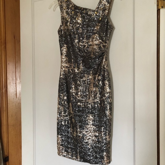 GORGIOUS KAY UNGER CHANDILIER SEQUENCE DRESS - Picture 2 of 8